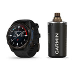 Garmin MK3i 43 mm Carbon grey DLC-titanium met zwarte siliconen band en Descent T2 zendontvanger