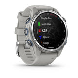 Garmin MK3 43 mm RVS met Fog grey siliconen band