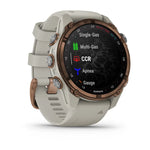 Garmin MK3i 43 mm Brons PVD-titanium met French Grey siliconen band en Descent T2 zendontvanger