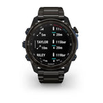 Garmin MK3 51 mm 51 mm Carbon grey DLC-titanium met DLC-titanium band en Descent T2 zendontvanger