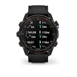 Garmin MK3 51 mm Carbon Grey DLC titanium met zwarte silicone band