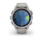 Garmin MK3 43 mm RVS met Fog grey siliconen band