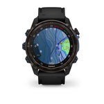 Garmin MK3 51 mm Carbon grey DLC-titanium met zwarte siliconen band en Descent T2 zendontvanger