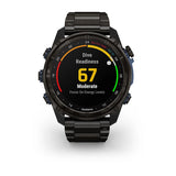 Garmin MK3 51 mm 51 mm Carbon grey DLC-titanium met DLC-titanium band en Descent T2 zendontvanger