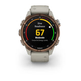 Garmin MK3i 43 mm Brons PVD-titanium met French Grey siliconen band en Descent T2 zendontvanger