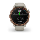 Garmin MK3i 43 mm Brons PVD-titanium met French Grey siliconen band