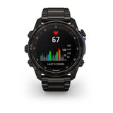 Garmin MK3 51 mm 51 mm Carbon grey DLC-titanium met DLC-titanium band en Descent T2 zendontvanger