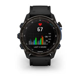 Garmin MK3 51 mm Carbon Grey DLC titanium met zwarte silicone band