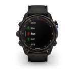 Garmin MK3 51 mm Carbon grey DLC-titanium met zwarte siliconen band en Descent T2 zendontvanger