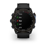 Garmin MK3 51 mm Carbon grey DLC-titanium met zwarte siliconen band en Descent T2 zendontvanger