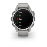 Garmin MK3 43 mm RVS met Fog grey siliconen band