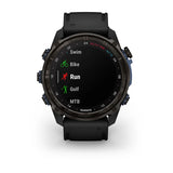 Garmin MK3 51 mm Carbon Grey DLC titanium met zwarte silicone band