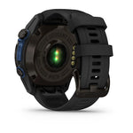 Garmin MK3i 43 mm Carbon grey DLC-titanium met zwarte siliconen band en Descent T2 zendontvanger