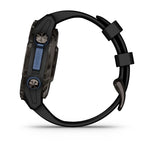 Garmin MK3i 43 mm Carbon grey DLC-titanium met zwarte siliconen band en Descent T2 zendontvanger