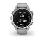 Garmin MK3 43 mm RVS met Fog grey siliconen band