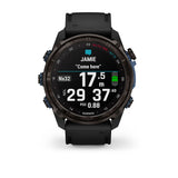 Garmin MK3 51 mm Carbon Grey DLC titanium met zwarte silicone band