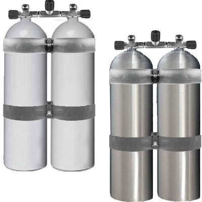 11.1 liter dubbelset aluminium (80 cuft)