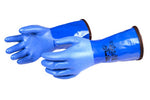 PVC droogpak handschoen blauw